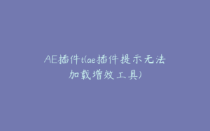 AE插件t(ae插件提示无法加载增效工具) | ae插件合集