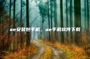 ae安装包手机，ae手机软件下载 | ae插件合集