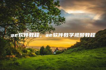 ae软件教程，ae软件教学视频教程 | ae插件合集