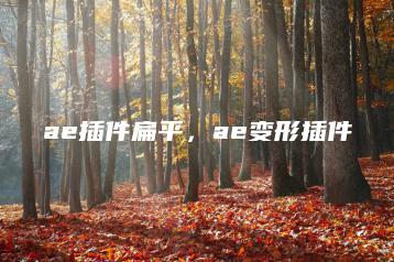 ae插件扁平，ae变形插件 | ae插件合集