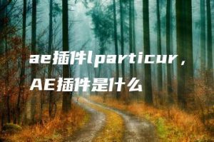 ae插件lparticur，AE插件是什么 | ae插件合集