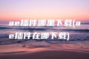 ae插件哪里下载(ae插件在哪下载) | ae插件合集