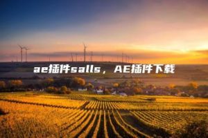 ae插件salls，AE插件下载 | ae插件合集