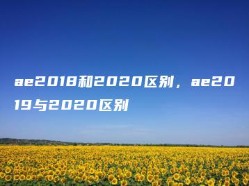 ae2018和2020区别，ae2019与2020区别 | ae插件合集