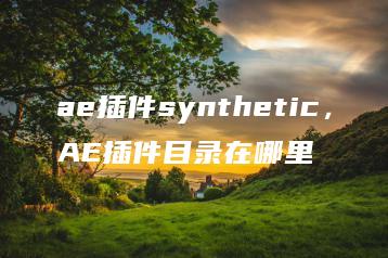 ae插件synthetic，AE插件目录在哪里 | ae插件合集