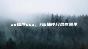 ae插件ssa，AE插件目录在哪里 | ae插件合集