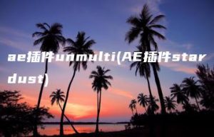 ae插件unmulti(AE插件stardust) | ae插件合集