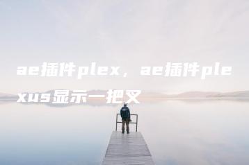 ae插件plex，ae插件plexus显示一把叉 | ae插件合集