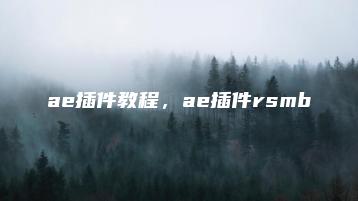 ae插件教程，ae插件rsmb | ae插件合集
