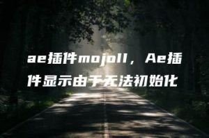 ae插件mojoII，Ae插件显示由于无法初始化 | ae插件合集