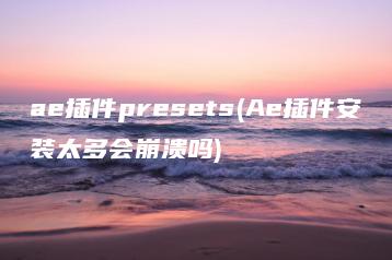ae插件presets(Ae插件安装太多会崩溃吗) | ae插件合集