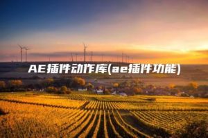AE插件动作库(ae插件功能) | ae插件合集