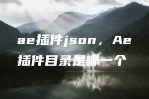 ae插件json，Ae插件目录是哪一个 | ae插件合集