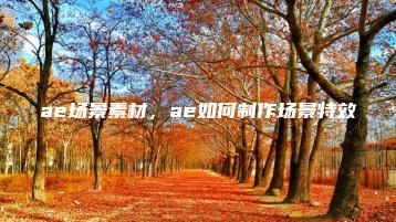 ae场景素材，ae如何制作场景特效 | ae插件合集