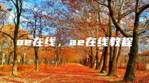 ae在线，ae在线教程 | ae插件合集