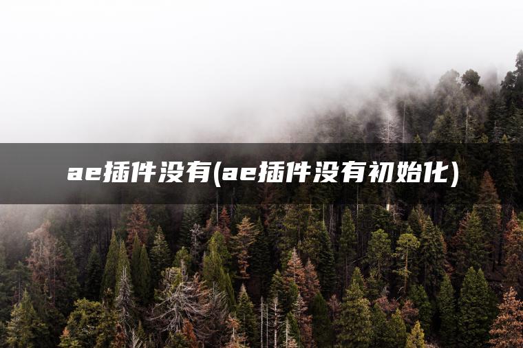 ae插件没有(ae插件没有初始化)