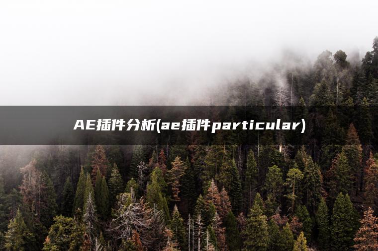AE插件分析(ae插件particular)