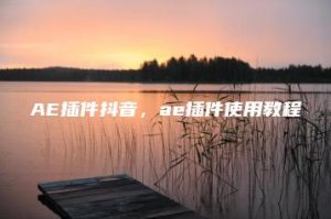 AE插件抖音，ae插件使用教程 | ae插件合集