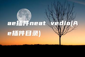 ae插件neat vedio(Ae插件目录) | ae插件合集