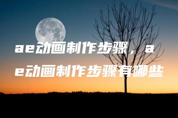 ae动画制作步骤，ae动画制作步骤有哪些 | ae插件合集