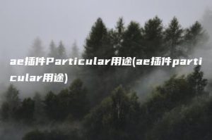 ae插件Particular用途(ae插件particular用途) | ae插件合集