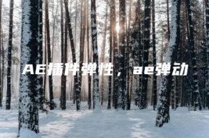 AE插件弹性，ae弹动 | ae插件合集