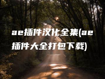 ae插件汉化全集(ae插件大全打包下载) | ae插件合集