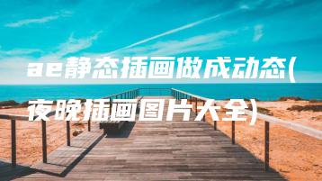 ae静态插画做成动态(夜晚插画图片大全) | ae插件合集