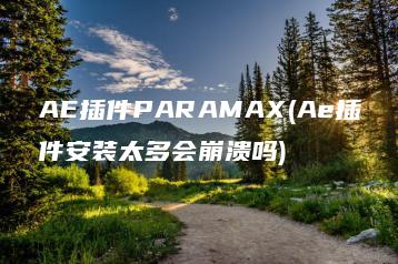 AE插件PARAMAX(Ae插件安装太多会崩溃吗) | ae插件合集