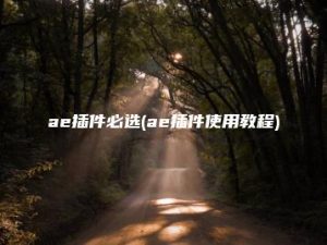 ae插件必选(ae插件使用教程) | ae插件合集