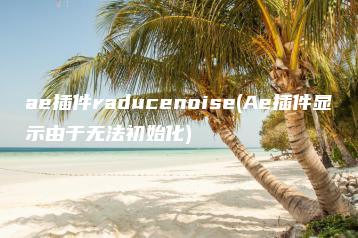 ae插件raducenoise(Ae插件显示由于无法初始化) | ae插件合集