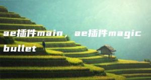 ae插件main，ae插件magic bullet | ae插件合集