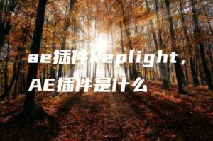 ae插件keplight，AE插件是什么 | ae插件合集