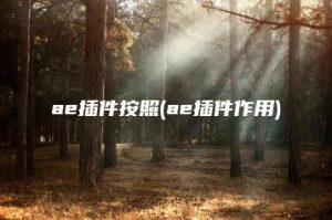 ae插件按照(ae插件作用) | ae插件合集
