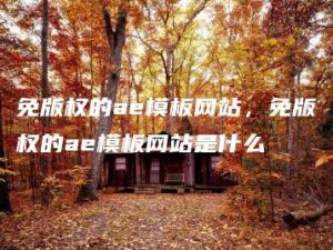 免版权的ae模板网站，免版权的ae模板网站是什么 | ae插件合集