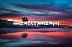 ae插件对应(ae插件p1) | ae插件合集