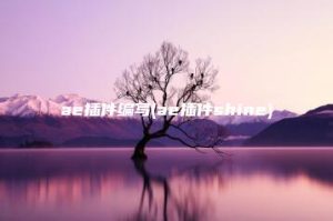 ae插件编写(ae插件shine) | ae插件合集