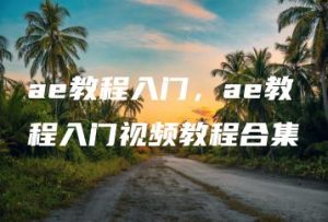 ae教程入门，ae教程入门视频教程合集 | ae插件合集