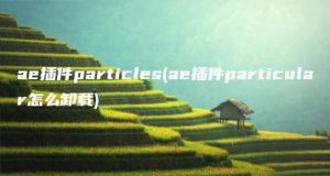 ae插件particles(ae插件particular怎么卸载) | ae插件合集