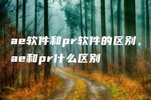 ae软件和pr软件的区别，ae和pr什么区别 | ae插件合集