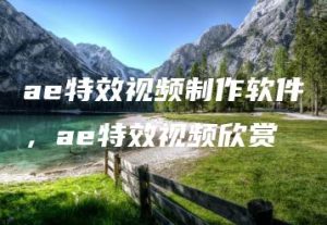 ae特效视频制作软件，ae特效视频欣赏 | ae插件合集
