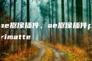 ae抠像插件，ae抠像插件primatte | ae插件合集