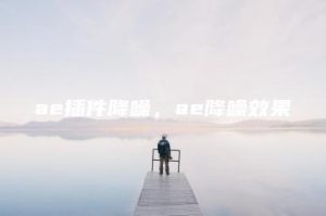 ae插件降噪，ae降噪效果 | ae插件合集