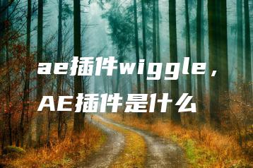 ae插件wiggle，AE插件是什么 | ae插件合集