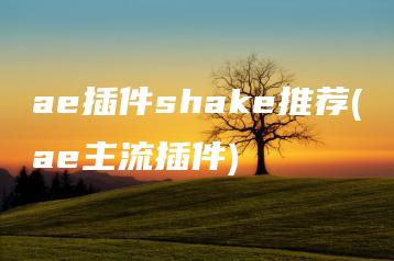 ae插件shake推荐(ae主流插件) | ae插件合集