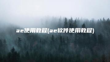 ae使用教程(ae软件使用教程) | ae插件合集