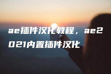 ae插件汉化教程，ae2021内置插件汉化 | ae插件合集