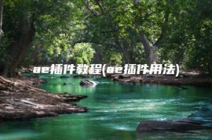ae插件教程(ae插件用法) | ae插件合集