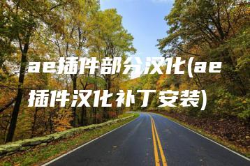 ae插件部分汉化(ae插件汉化补丁安装) | ae插件合集