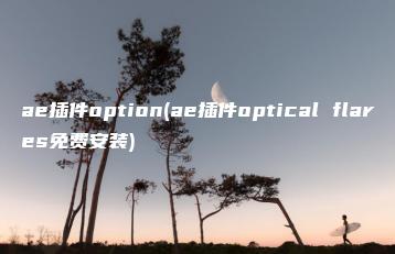 ae插件option(ae插件optical flares免费安装) | ae插件合集